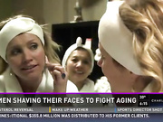 Брить лицо против морщин