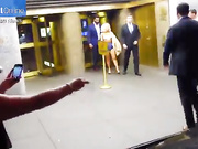 Lady Gaga wears tiny white bra